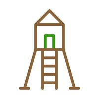 Treehouse icon. Concept of childhood, play, and adventure. vector