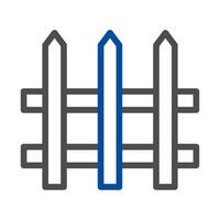 Wooden fence icon. Concept of security, privacy, and boundary. vector