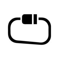 Carabiner clip icon. Concept of safety, security, and connection. vector