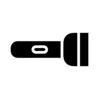 Flashlight icon silhouette. Concept of light, search, and discovery. vector