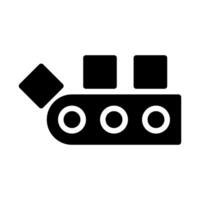 Conveyor belt icon. Concept of automation, production, and manufacturing. vector