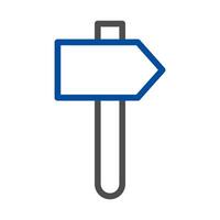 Road sign with right arrow. Concept of direction, guidance, and choice. vector