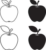 All-in-One Apple Art Illustration Bundle on white background vector