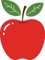 Modern Red Apple Art with a Clean White Background vector