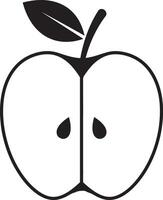Stylish Apple Illustration with a Bright White Backdrop vector