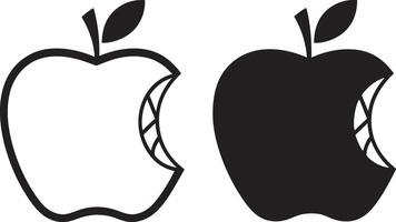 Creative Apple Art Illustrations on White Background vector
