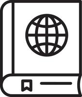 A Closed Book with a Web Symbol vector