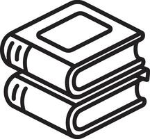 Minimalistic Icon Design. Two Stacked Books Made Simple vector