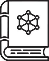 Closed Book Icon with Hexagonal Design vector