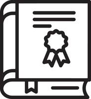 Elegant Closed Book Icon Featuring an Educational Symbol vector