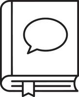Clean and Minimal Closed Book Icon for Communication Themes vector