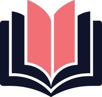 Stylish Open Book Illustration Icon for Creative Projects vector