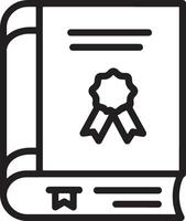 Modern Minimalistic Closed Book Icon for Educational Use vector