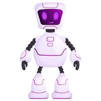 Artificial intelligence chat bot. Ai robot isolated on white. vector