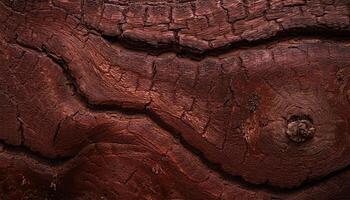 close-up of mahogany tree bark with deep reddish-brown textures and intricate natural patterns photo