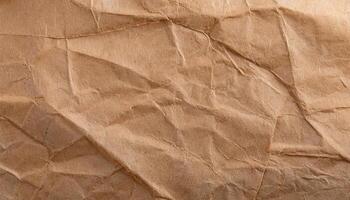 close-up of weathered kraft paper with subtle creases, natural fibers, and organic texture for sustainable design inspiration photo