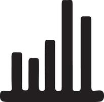 Bar chart minimalist design black and white data visualization. vector