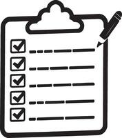 Clipboard icon checklist to do list task management. vector