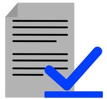 Checkmark icon saved file vector