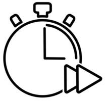 A stopwatch icon with a arrow pointing to it vector