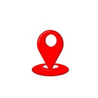 red mapping pin location illustration vector
