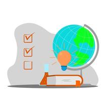 Illustration of educational objects ready for back to school vector