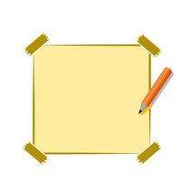 Greeting illustration on a sheet of paper. vector
