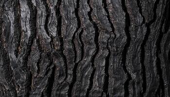 close-up of ebony tree bark with deep dark textures and natural organic patterns for rustic and nature-inspired designs photo