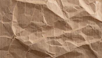 close-up of weathered kraft paper with soft creases, natural fibers, and subtle textures for eco-friendly design projects photo