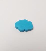 miniature cute handmade clay isolated sculpture cloud blue sky nature photo