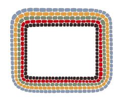 Rectangle frame with checkered print on borders. Mosaic frame or border with empty space for text or picture. vector