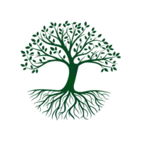 Majestic Green Tree of Life Silhouette png