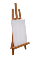 Canvas on the easel isolated on transparent background png