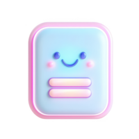 A playful and colorful illustration of a happy face emoticon in a modern design. png