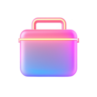 Colorful modern briefcase design for digital storage and transportation needs. png