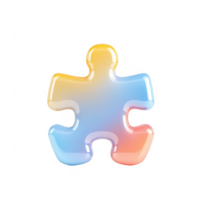 Colorful puzzle piece symbolizing problem-solving and collaboration. png