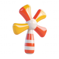 Colorful toy windmill spinning joyfully in a playful atmosphere. png