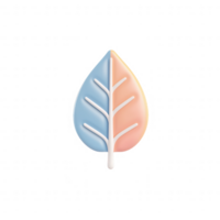 Stylish and modern leaf design with a gradient color scheme for a fresh aesthetic. png