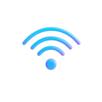 Stylish wireless internet symbol representing connectivity and modern communication. png