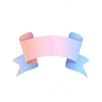 A colorful ribbon banner for creative design and text placement, versatile for various uses. png