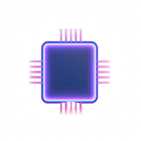 A futuristic microchip design showcasing advanced technology and innovation. png