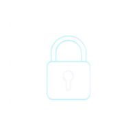 A modern padlock icon symbolizes security and data protection in digital environments. png