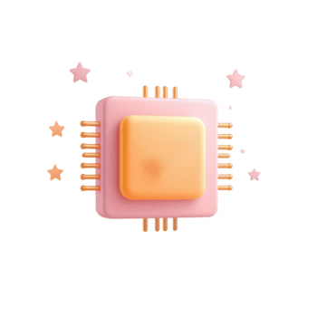 en färgrik, modern mikrochip design representerar Avancerad teknologi begrepp. png