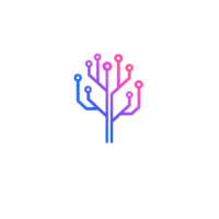 A creative fusion of nature and technology, showcasing a digital tree design. png