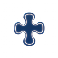 A glowing blue cross symbol with a modern design, ideal for digital art and illustrations. png
