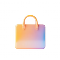 A modern, colorful gradient briefcase icon suitable for professional use. png