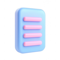 A modern blue and pink icon representing simplified user interface design elements. png