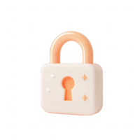 A modern illustration of a lock symbolizing security and protection. png