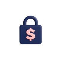 A secure financial lock symbolizing safety and protection of investments. png