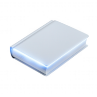 A simple, modern design of a blank book on a transparent background. png